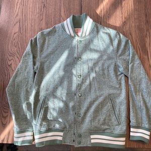 Brooklyn Cloth Green Varsity Jacket size Large EUC